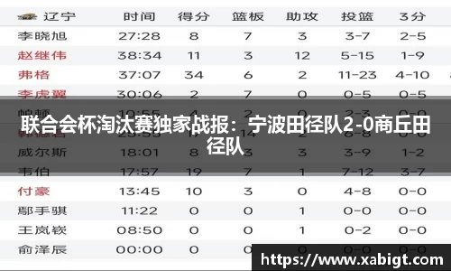 联合会杯淘汰赛独家战报：宁波田径队2-0商丘田径队